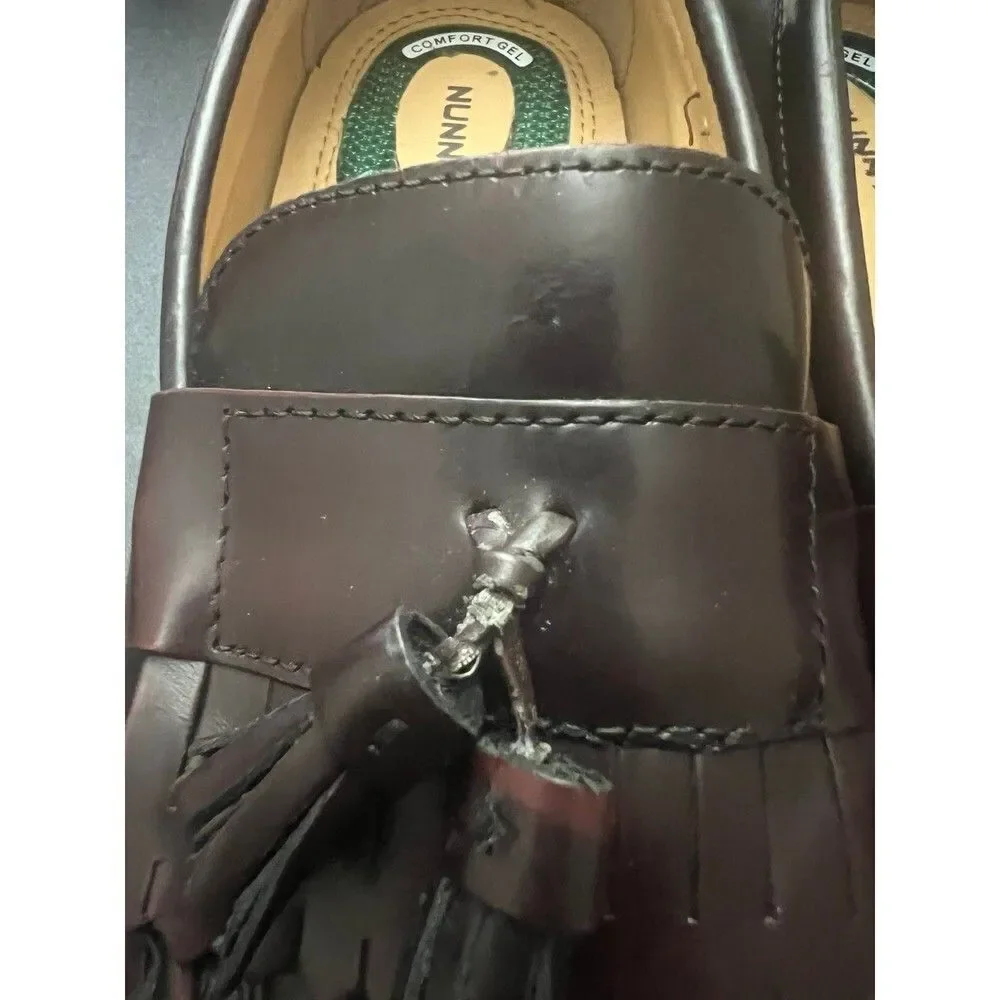 Nunn‎ Bush Leather Tassel Loafers Men’s Sz 9 Brown Slip-On Comfort Formal Shoes